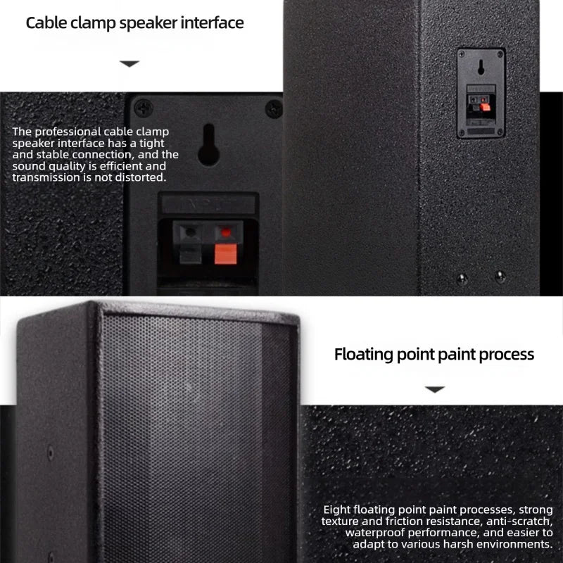 2-Way  Passive Speakers 6.5 /8/10 Inch Wall MountSound Box 95dB Sensitivity Audio 8 Ohm Loudspeaker For KTV Conference Home Mall