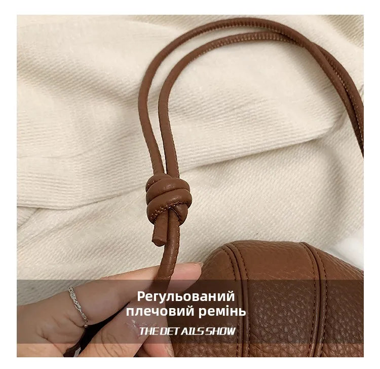Casual Dumpling Shaped Large Capacity Shoulder Bag for Women 2026 New Style Soft Handle Single Strap Crossbody Luxury Bag