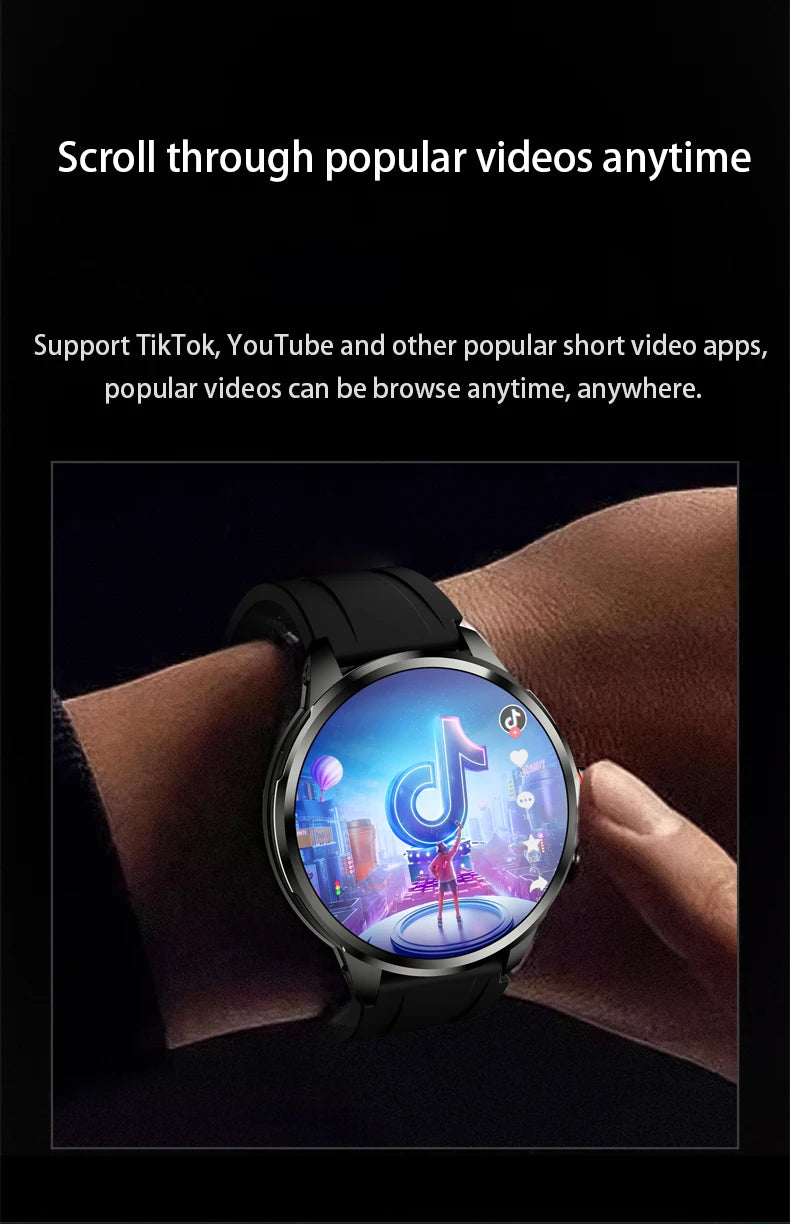 Goldenspike 32GB+256GB Smartwatch 4G/5G LTE 900W Rotary HD Camera GPS WIFI HiSportPro App Bluetooth Smart Watch For IOS Android