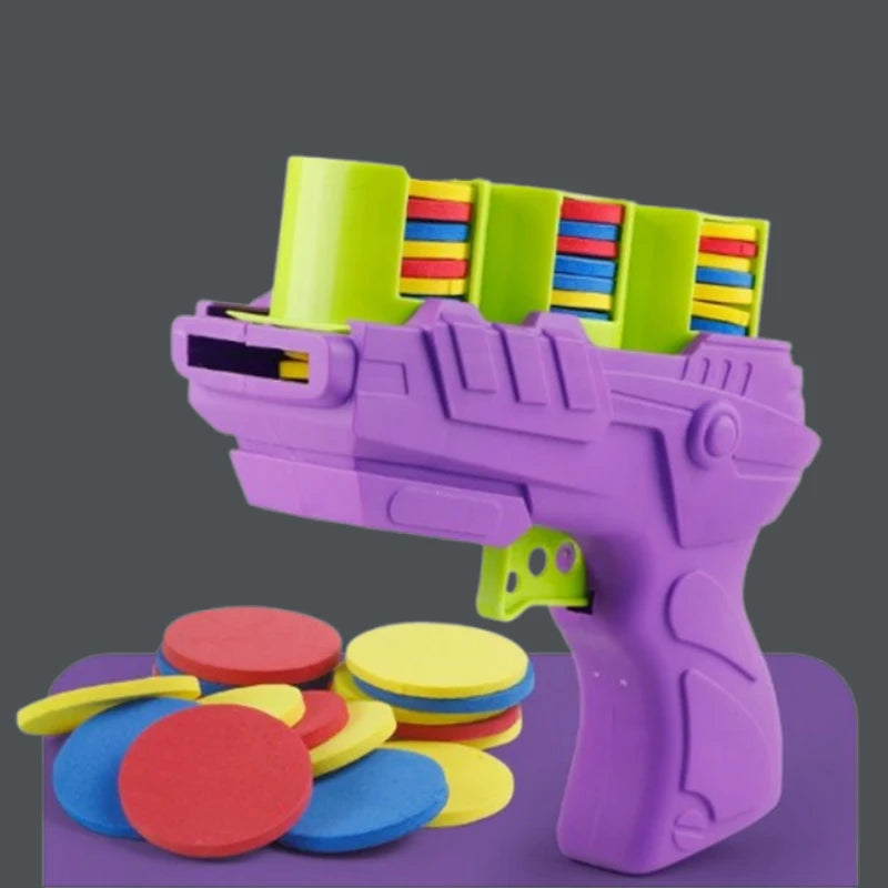 AF Interactive Turnip Gun Cat Toy with 15pcs Reusable Soft Bullets, Pet Hunting Training & Funny Interactive Play Supplies