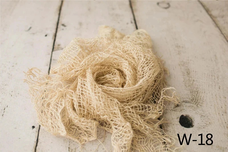 Newborn Photography Props Handmade Twine Net Folding Linen Blanket Mat Background Photo Decoration Studio Shooting Accessories