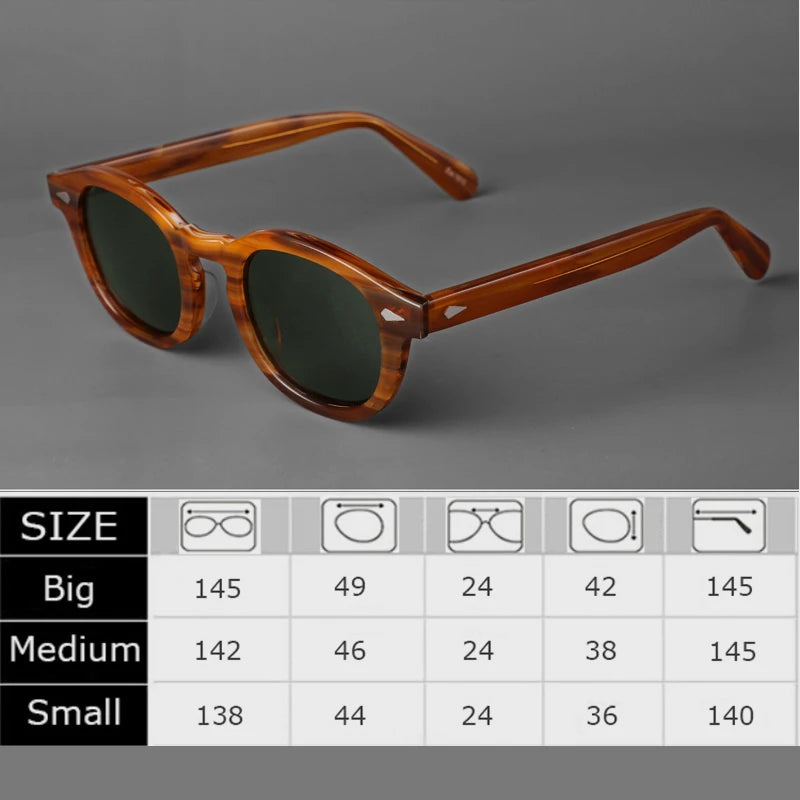 Polarized Sunglasses Men Brand Johnny Depp Sun Glasses Lens Woman Luxury Vintage Acetate Driver's Shade