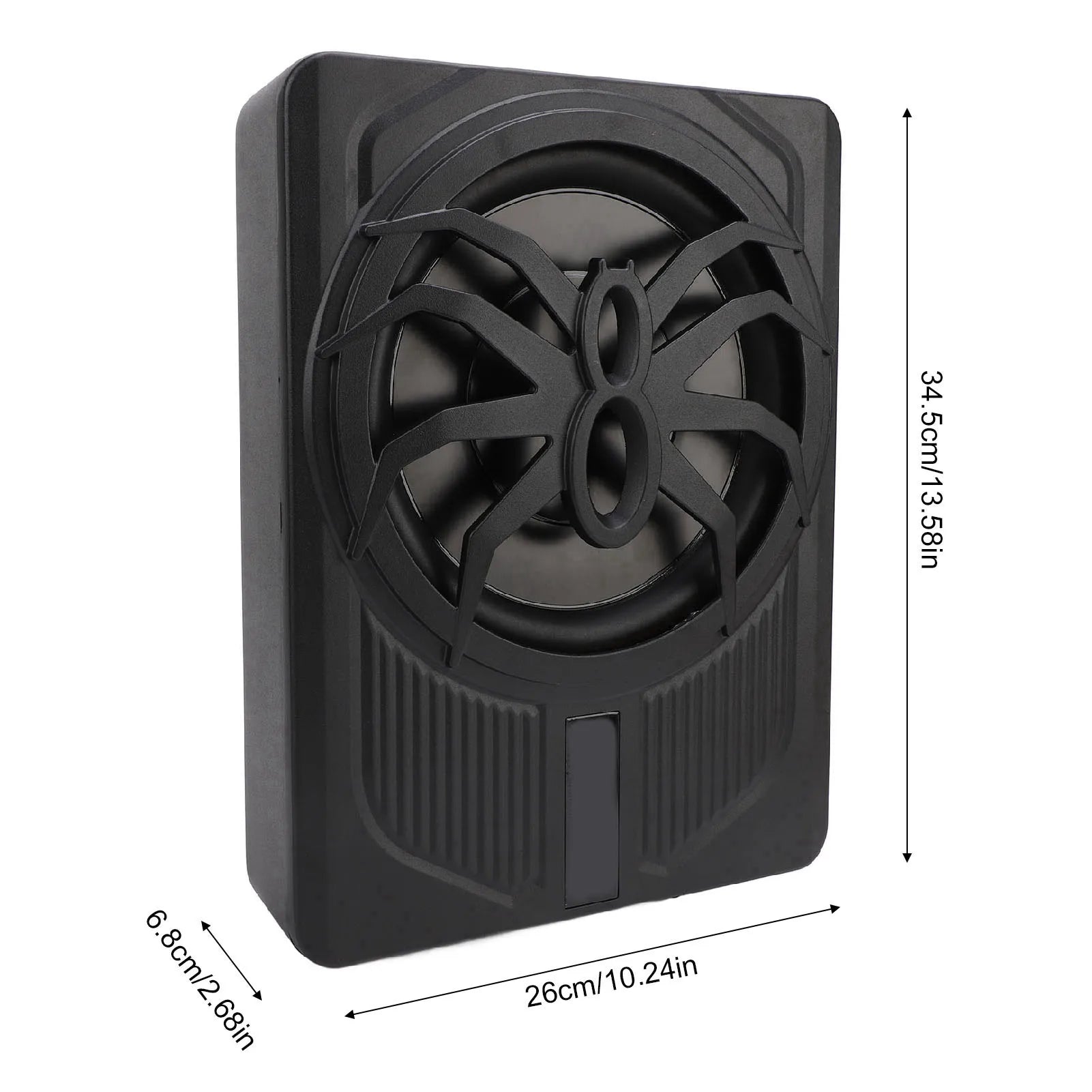 Slim Underseat Powered Car Subwoofer 10in 800W with LED  Light Excellent Heat Dissipation Performance Car Subwoofer