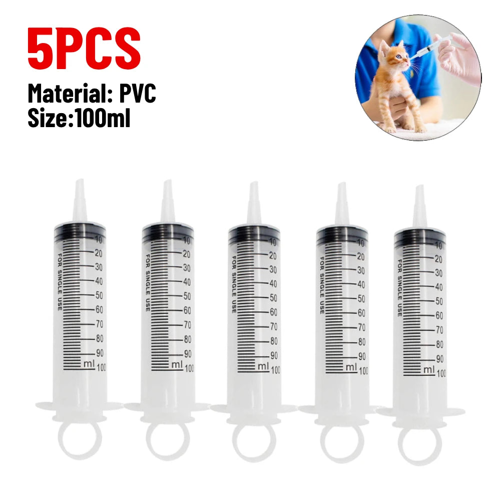 20/60/100ml Plastic Reusable Syringe For Measuring Nutrient Sterile Hydroponic Measure Perfume Rinse Disposable Sampler Injector