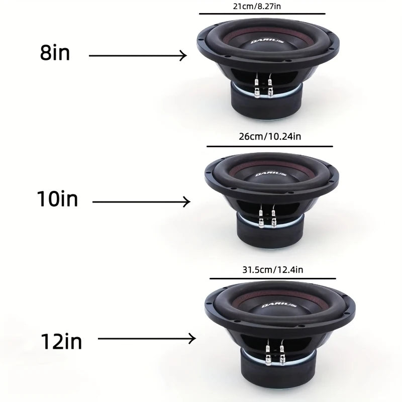 8Inch，10Inch，12Inch，1200Wattage Maximum Power Car Audio System，Double4Ohm Car Subwoofer，Subwoofer