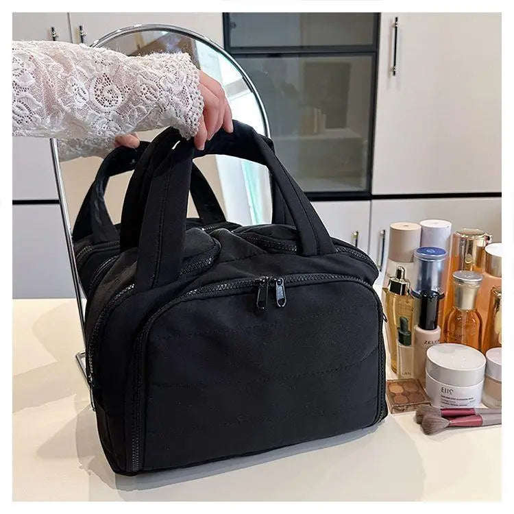Large Capacity Portable Makeup Bag Travel Cosmetic Storage Waterproof Multi-layer Organizer High Aesthetic Value Handheld