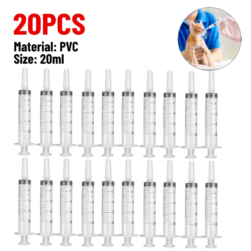 20/60/100ml Plastic Reusable Syringe For Measuring Nutrient Sterile Hydroponic Measure Perfume Rinse Disposable Sampler Injector