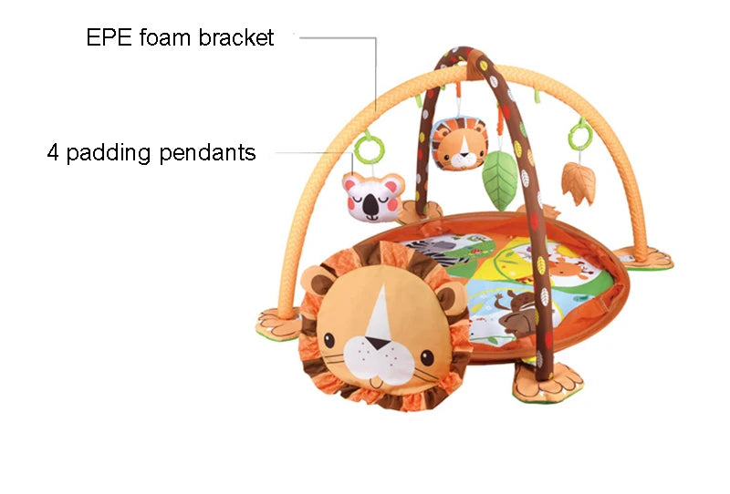 Baby Fitness Frame Crawling Blanket Multifunctional Fence Crawling Mat With Cloth Book Infant Rug Enlightenment Toys Game Mat