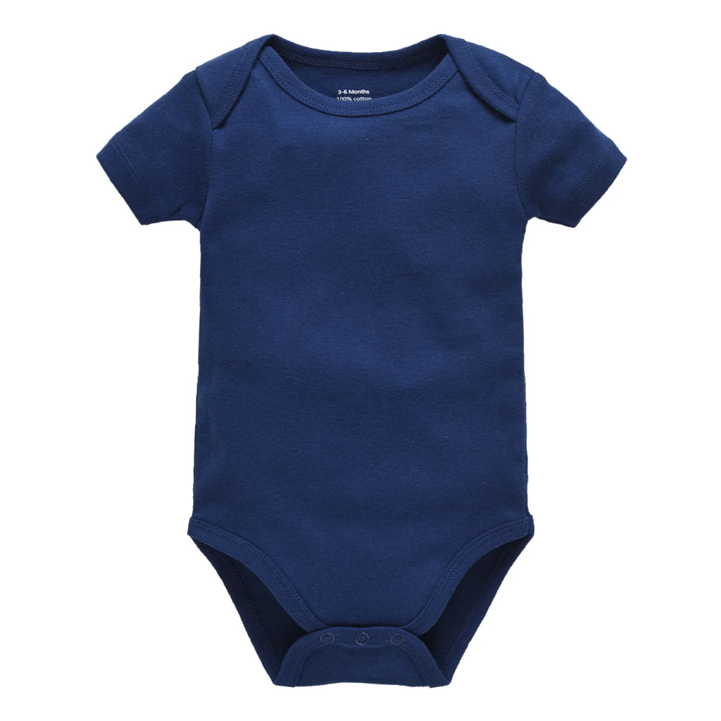 2025 Solid White Baby Clothes Short Sleeve Cotton Baby Girls Boys Bodysuit Newborn body bebe 0-24 months Infant Jumpsuit