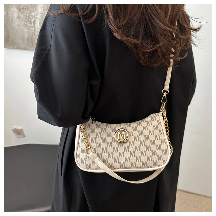 Vintage Floral Print Underarm Bag Women's Crossbody Shoulder Bag Casual Versatile Small Bag Popular Female Fashion Design