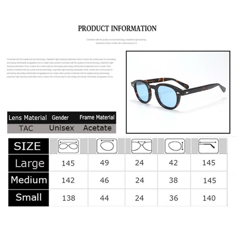 Johnny Depp Polarized Sunglasses Men Women Luxury Brand Designer Style Sun Glasses For Male Female Oculos