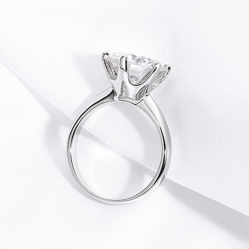 Smyoue Certified 1-5CT Moissanite Ring VVS1 Lab Diamond Solitaire Ring for Women Engagement Promise Wedding Band Jewelry Fine