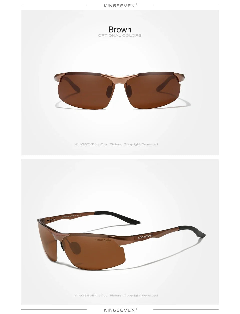 KINGSEVEN UV400 Polarized Men Sunglasses Cycling Driving Mirror Lens Male Glasses Anti-glare Women Fishing High Quality Eyewear