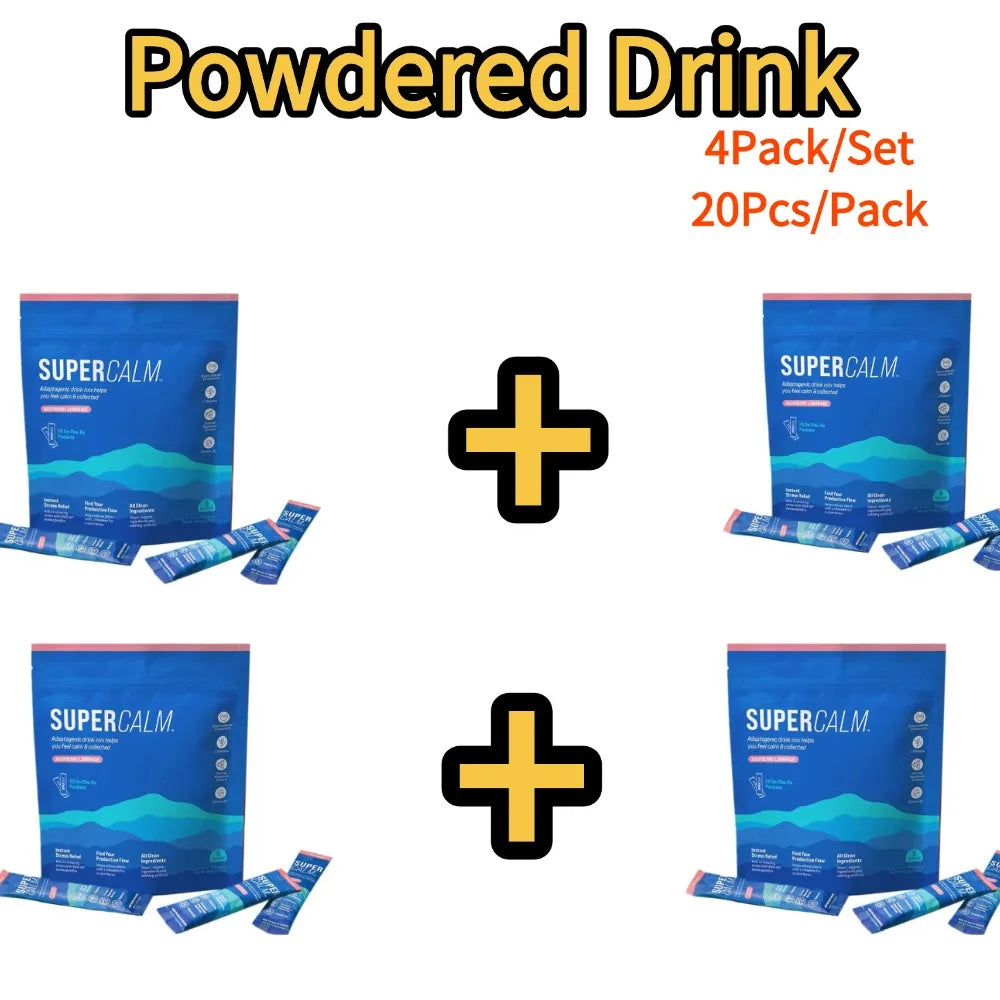 BIYDOE 4Pack/Set 20PCS/PACK Powdered Drink Boost Mood Balanced Immune System Helps Relieve Stress Anxiety Makes You Feel Relaxed