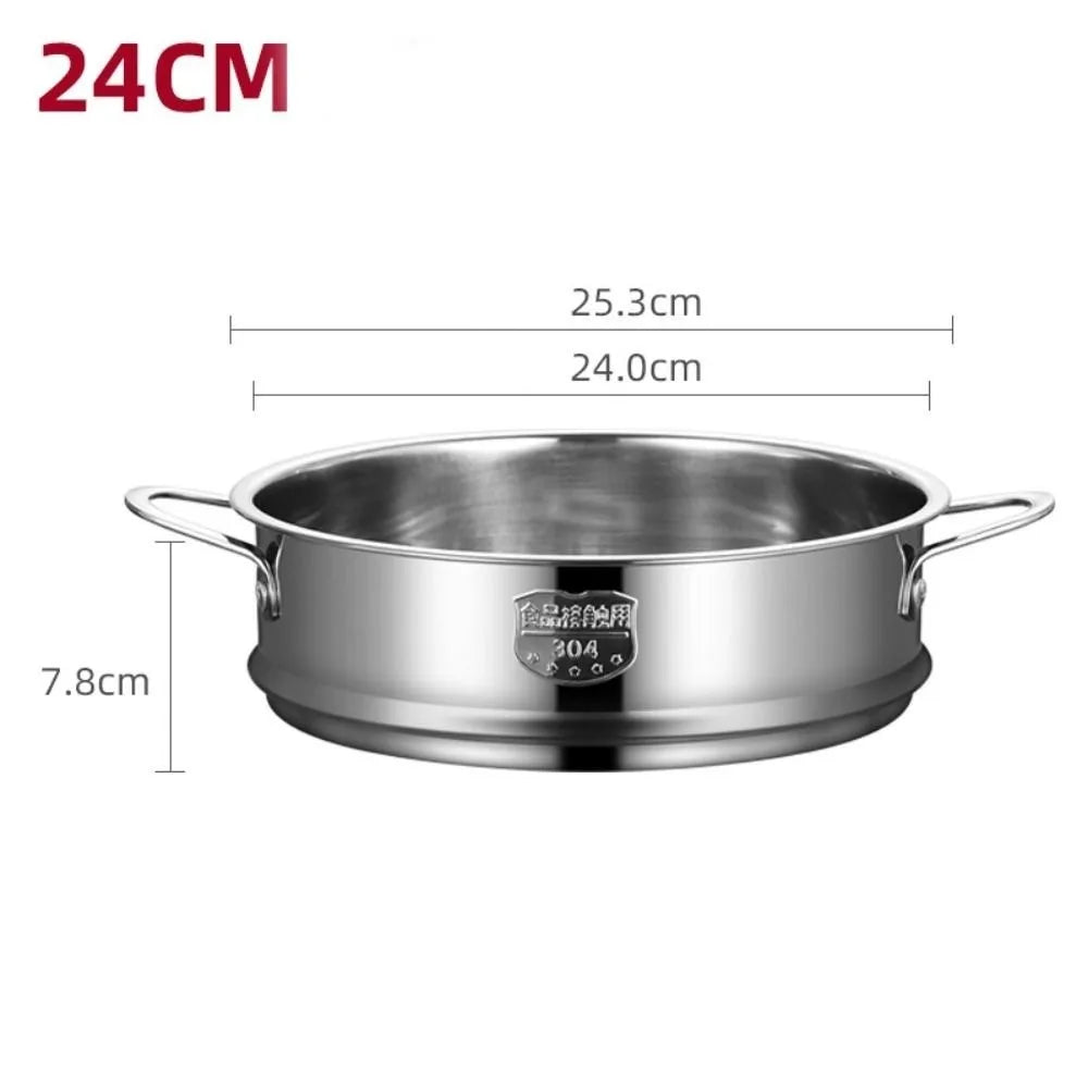 New 304 Stainless Steel Steamer Basket Thickened 16-32cm Food Steam Rack Generic Safe Material Drain Basket Home Cooking