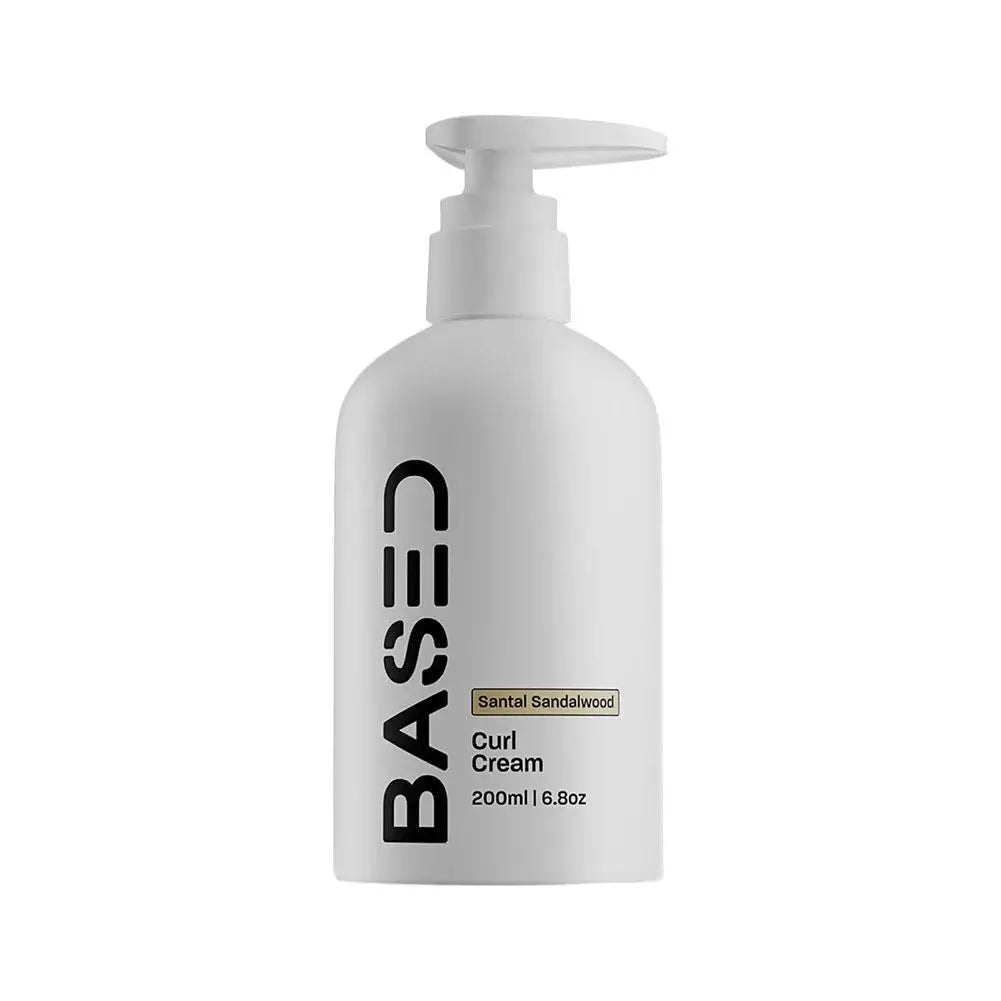 BASED Sea Salt Hair Styling Set, 200ml Santal Sandalwood Scent, Volumizing Spray & Curl Cream, Long-Lasting Hold Fluffy Wave