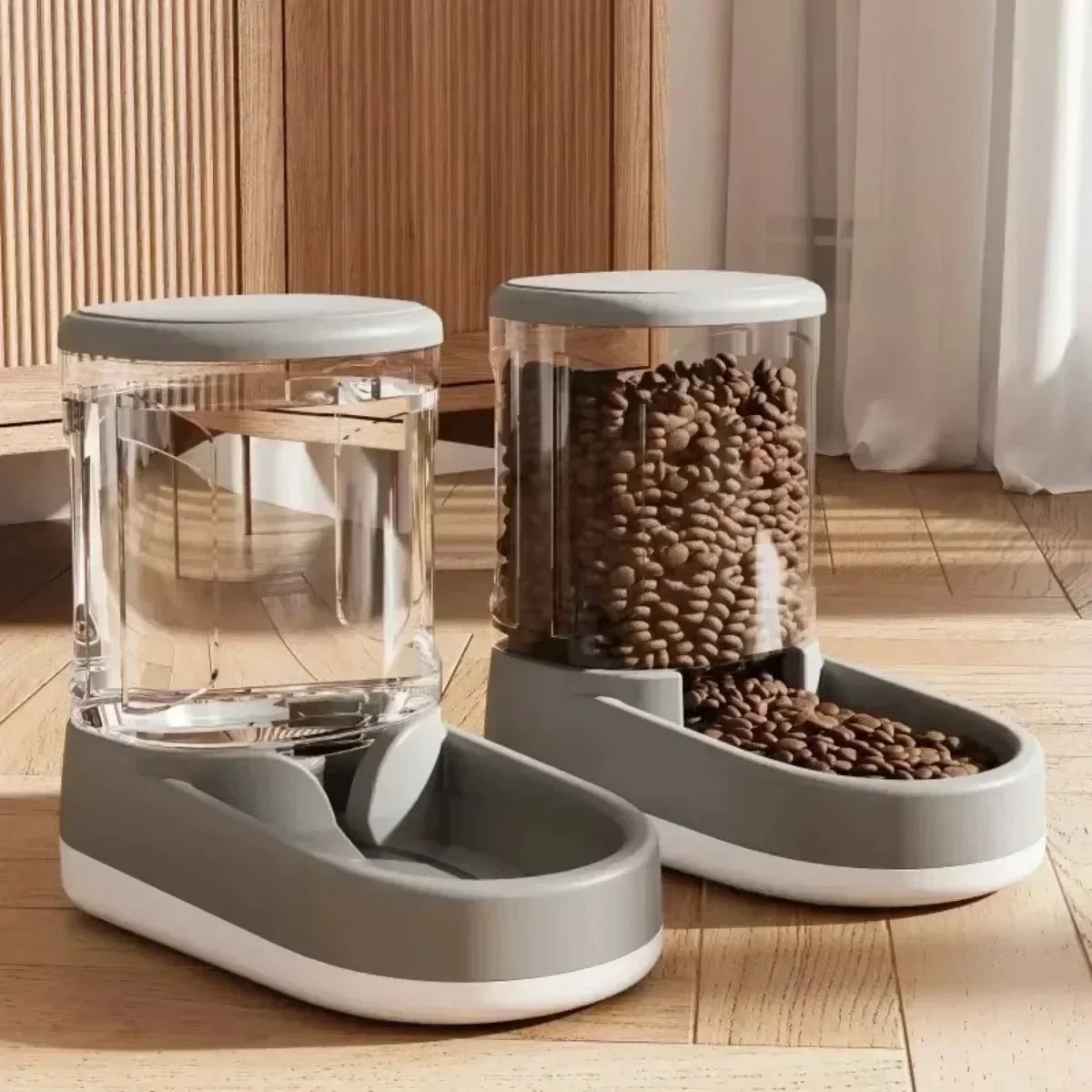 +Large - Capacity Automatic Pet Feeder & Water Dispenser for Dog/Cat, Gravity Design, Save Time & Effort