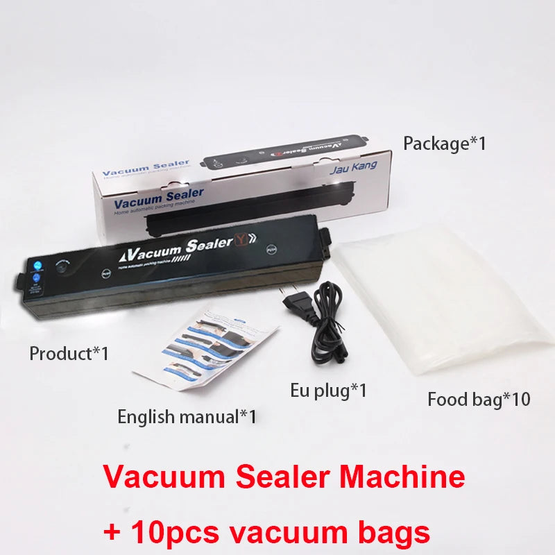 Vacuum Sealer Machine EU Plug Free Gift 10pcs Saver Bags Kitchen Vacuum Packer Machine Small Sealing Machine Food Vacuum Sealer