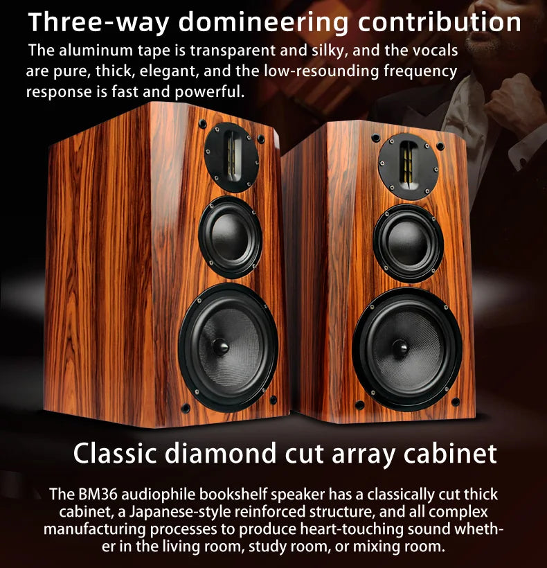 BM36speaker High fidelity hifi speaker audiophile grade passive bookshelf speaker