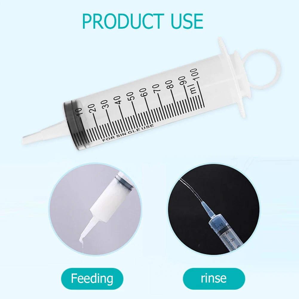 20/60/100ml Plastic Reusable Syringe For Measuring Nutrient Sterile Hydroponic Measure Perfume Rinse Disposable Sampler Injector