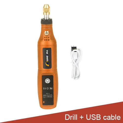 Cordless Mini Electric Rotary Tool Set 16000RPM USB Charging Engraving Pen Electric Drill Dremel Tools Jewelry Metal Polishing