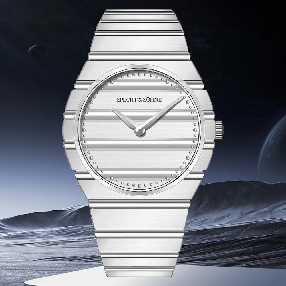 2025 New Arrivals Specht & Söhne POL Watches For Men Ultrathin Steel Sapphire Crystal Blue Quartz Watch Relogio Masculino 37MM