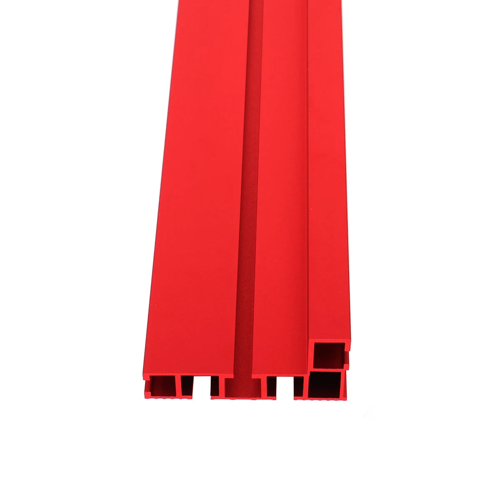 40CM 75 Type Red Aluminum Profile Router Fence Multi T-Track Table Saw Fence Woodworking T-Slot Miter Track Fence Stopper