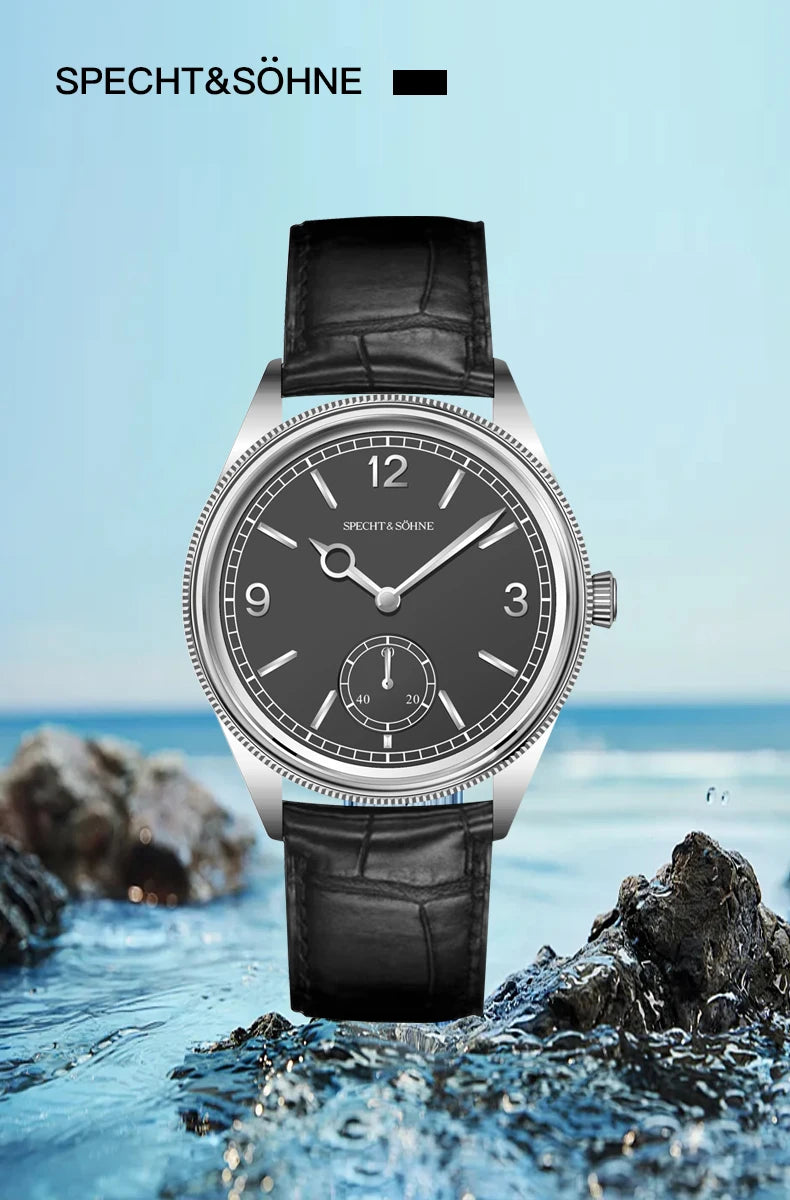 New Fashion Specht & Söhne 38.5MM Mechanical Watches For Men Seagull Movt Sapphire Crystal Business Watch Relogio Masculino