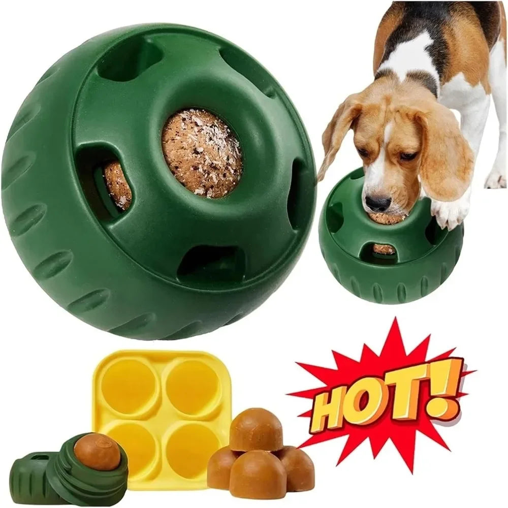 Chew Proof Interactive Dog Toys Silicone Dog Treat Molds Pupsicle Frozen Treat Maker Summer Cooling for Large Breed Dogs