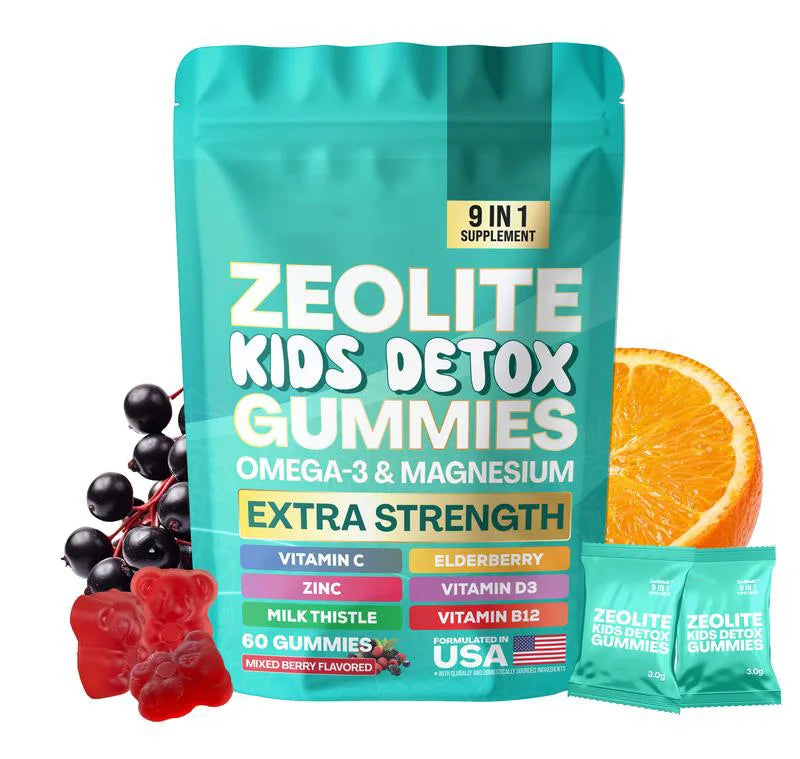 60 Capsules Children's Zeolite Detox Gummy Fruit-flavored Natural Zeolite Gummy To Remove Toxins From The Body Zeolite Gummies