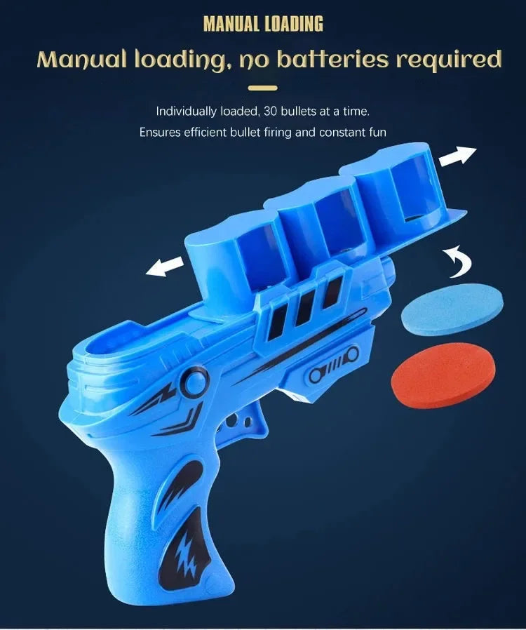 AF Interactive Turnip Gun Cat Toy with 15pcs Reusable Soft Bullets, Pet Hunting Training & Funny Interactive Play Supplies