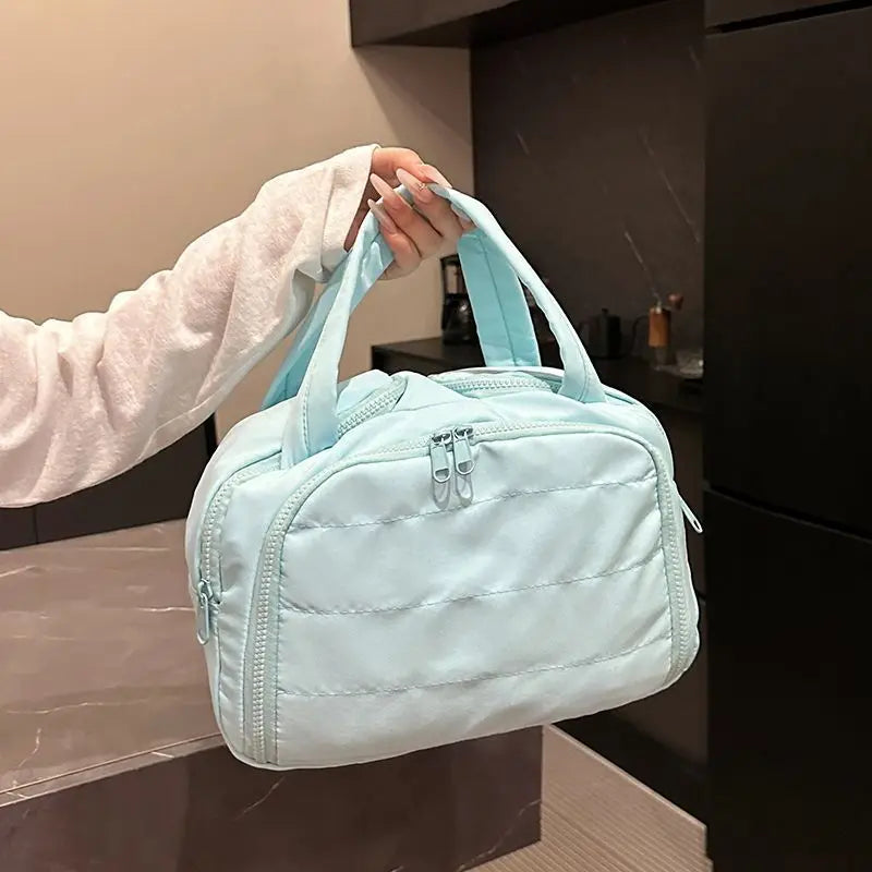 Large Capacity Portable Makeup Bag Travel Cosmetic Storage Waterproof Multi-layer Organizer High Aesthetic Value Handheld