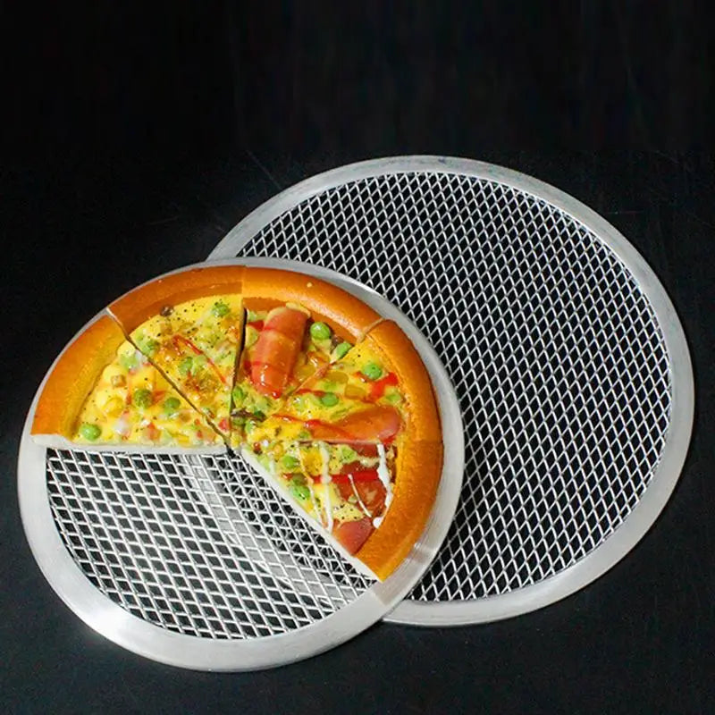 1PC 6-20 Inch Pizza Screen Pan Metal Net Non Stick BakingTray New Seamless Aluminum Alloy Metal Net Bakeware Kitchen Pizza Tools
