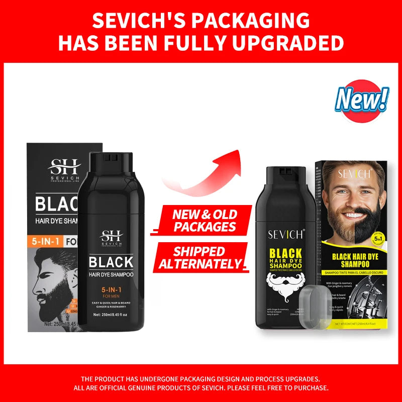 Hair Color Shampoo Instant Coloring Shampoo Cover Gray White Hair Concealer Natural Black Color for Men Women Hair Dye Coloring