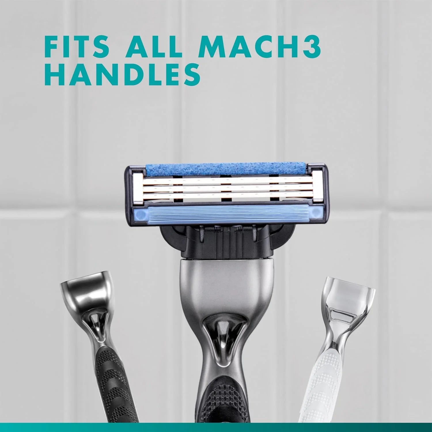 Gillette Mach3 Shaving Razor for Men,1 Razor Gillette 3-Blade Handle for Men’s Grooming,5 Razor Blade Refills,Lubrication Strip