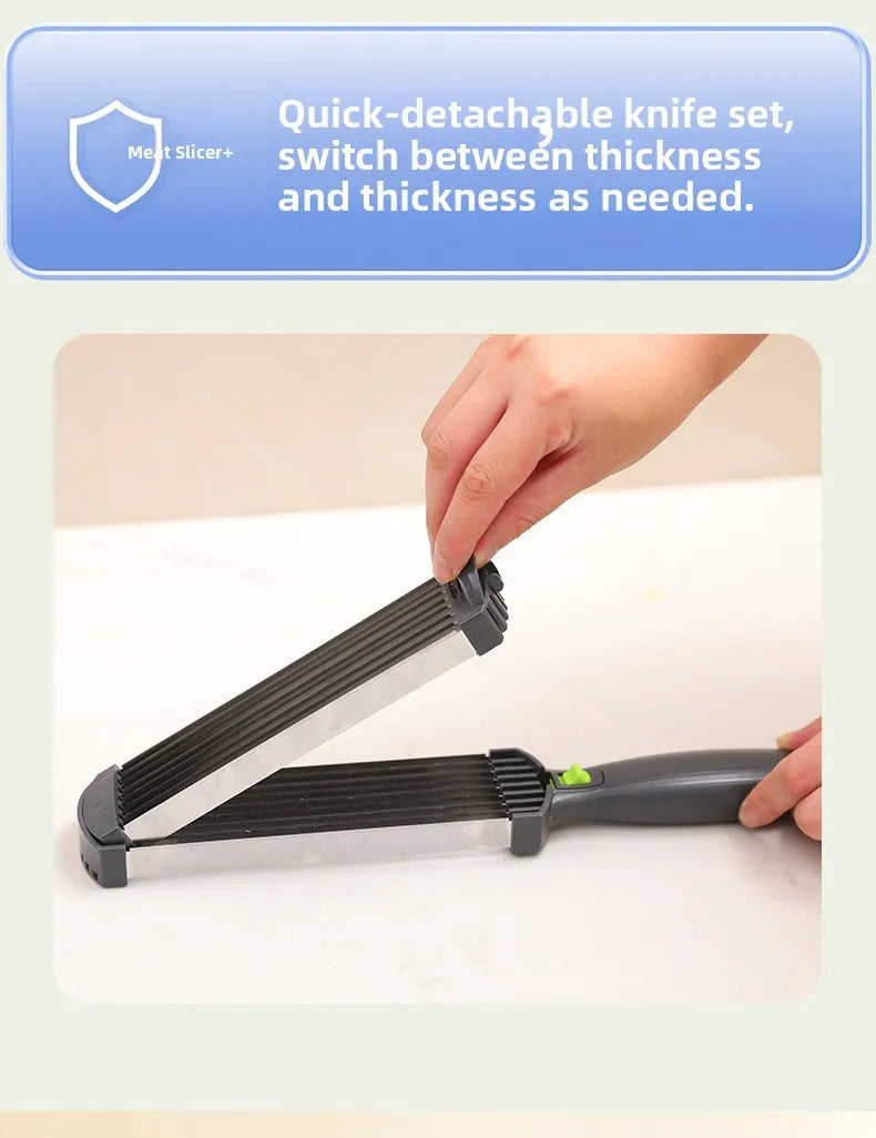 Stainless Steel Multifunctional Cutter for Home Kitchen Slices Thin Meat Diced  Meat Strips Kitchen Meat Cutting Tool