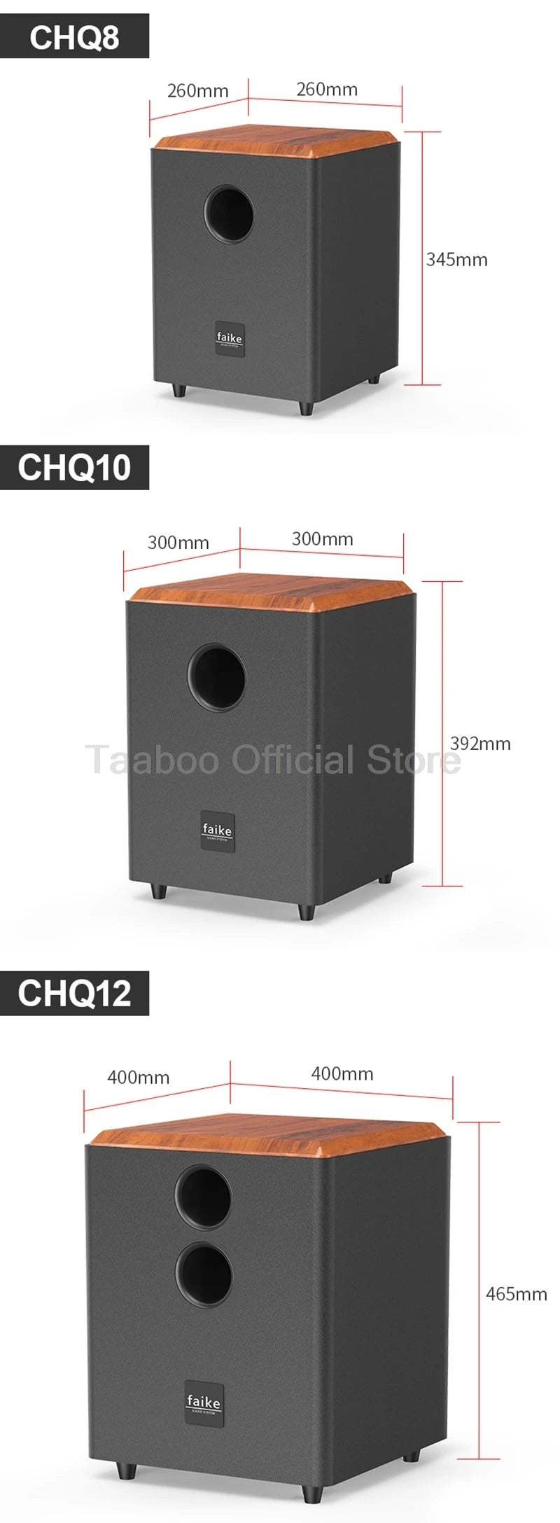 8/10/12 Inch Passive Subwoofer 80-150W High Power Speaker 4-8ohm HiFi TV Speakers Audio For Home Theater Sound System Television