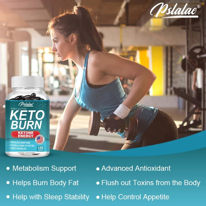 Keto Burn Capsules - Healthy Weight Management, Fat Burner, Improve Digestion, Boost Immunity, Non-GMO