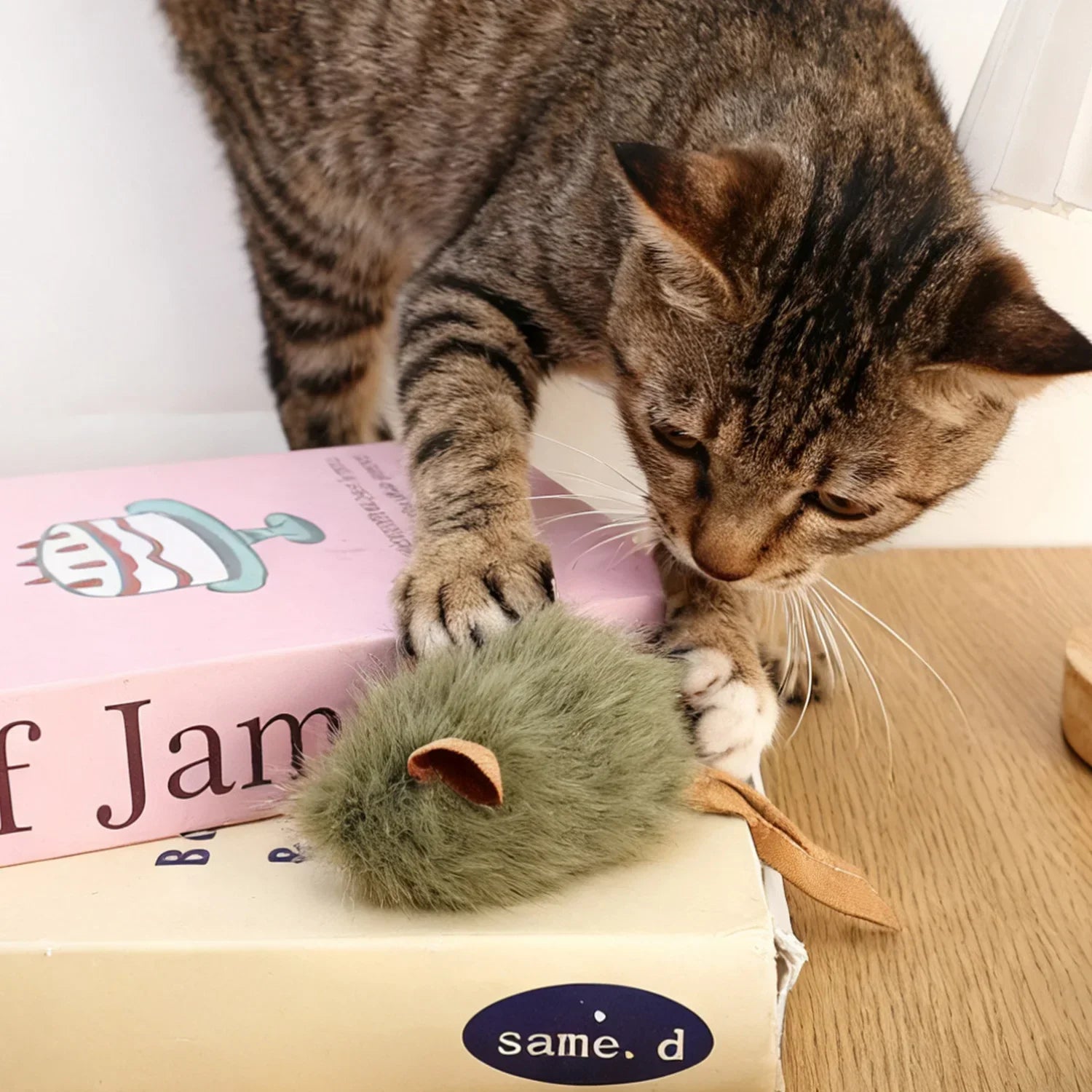 10/1PCS Interactive Mouse Plush Cat Chew Toy Squeaky Imitation Mice Bite-resistant Kitten Toy Interactive Plush Cat Toy Supplies