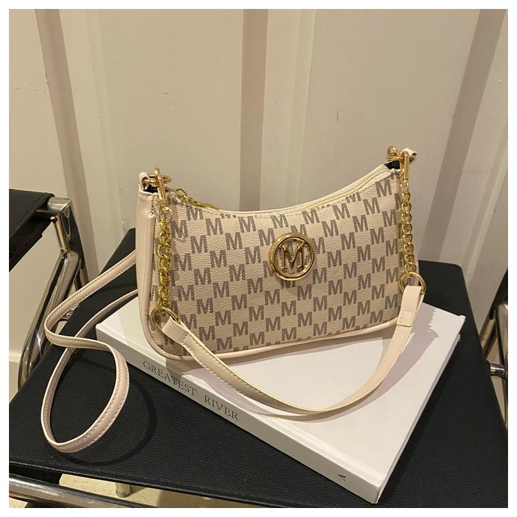 Vintage Floral Print Underarm Bag Women's Crossbody Shoulder Bag Casual Versatile Small Bag Popular Female Fashion Design