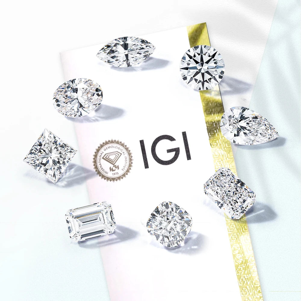 Messi Jewelry With IGI GIA Certificate Lab Grown Diamonds 0.3ct 0.5ct 0.8ct 1ct 1.5ct 2ct 3ct CVD HPHT Laboratory Diamond