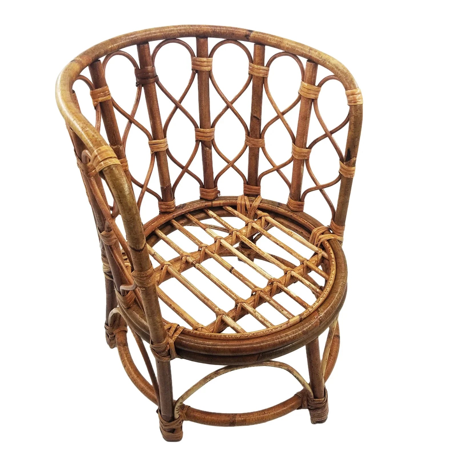 Baby Chair Newborn Photography Props Furniture Retro Bamboo Boy Wooden Bed Newborn Photo Posing Prop Basket Baby Crib Accessori
