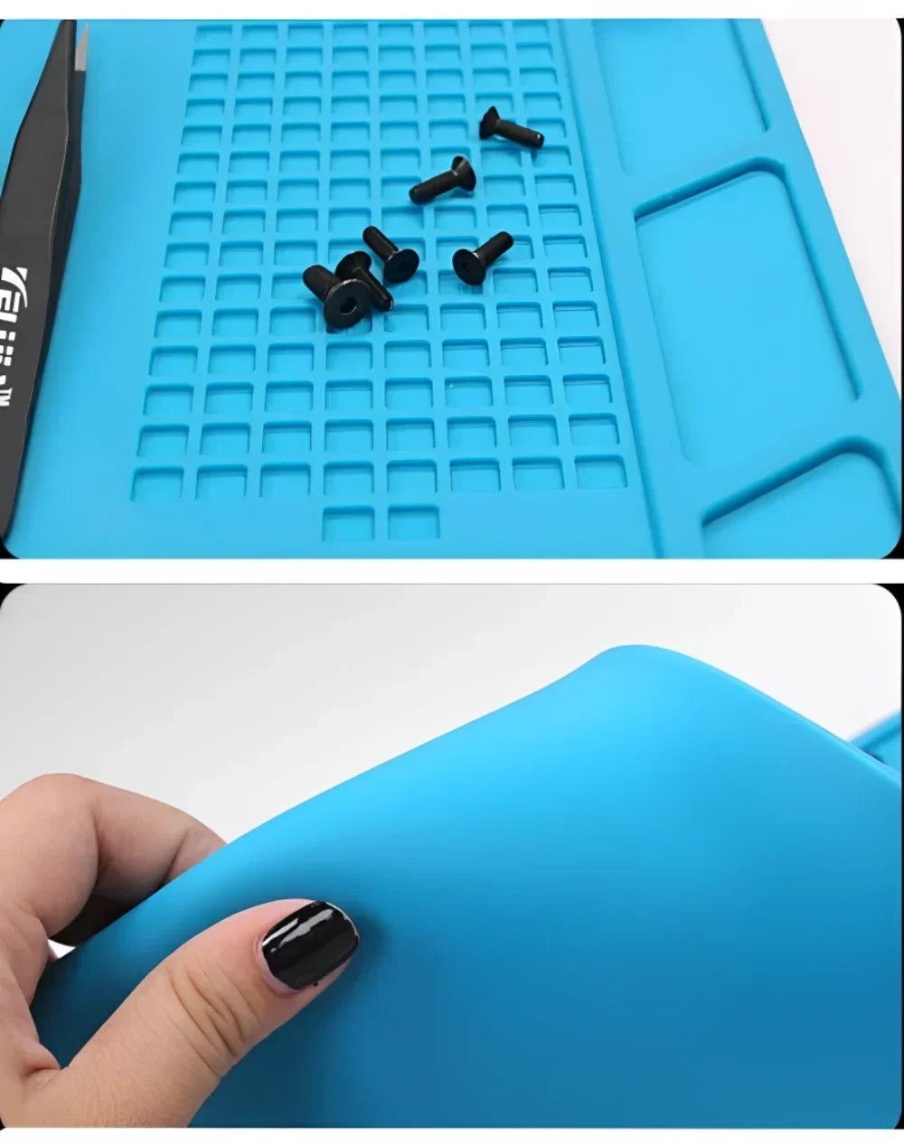 Durable ESD Silicon Soldering Mat Heat-Resistant Work Pad for Hot Air Gun Soldering Iron Station Repair Thermal Insulation Pad