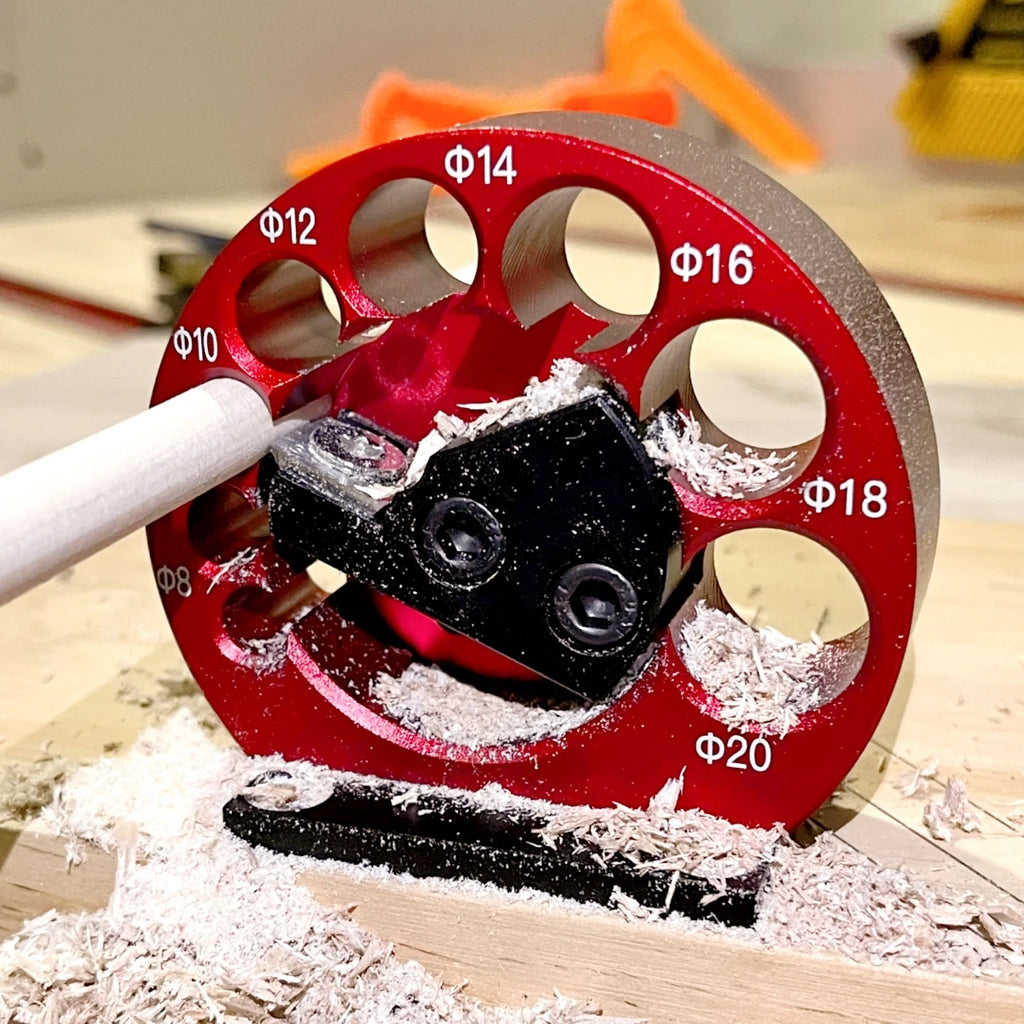 Adjustable Dowel Maker Jig Kit,8-20mm Electric Drill Milling Round Rod Auxiliary Tool with Carbide Blades