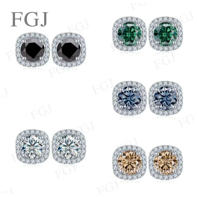 100% Real Moissanite Tennis Necklace for Woman Men Wedding Jewelry With GRA 925 Sterling Silver Plated 18K White Gold Necklace