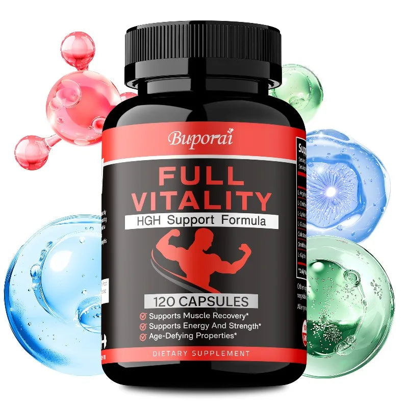 Full Vitality HGH Supplement - Muscle Growth and Recovery, Post Workout Recovery, Natural Energy and Endurance, Boost Vitality