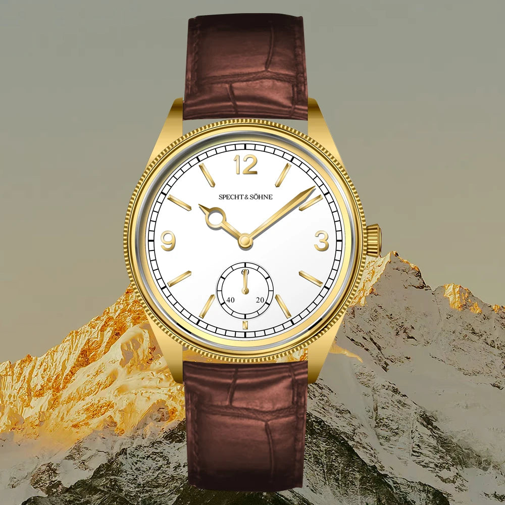 New Fashion Specht & Söhne 38.5MM Mechanical Watches For Men Seagull Movt Sapphire Crystal Business Watch Relogio Masculino