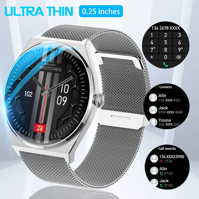 DAORKOW New Ultra thin Wireless Call SmartWatch Women Watches Men Sports Fitness Tracker Heart Rate Smartwatches For Android IOS