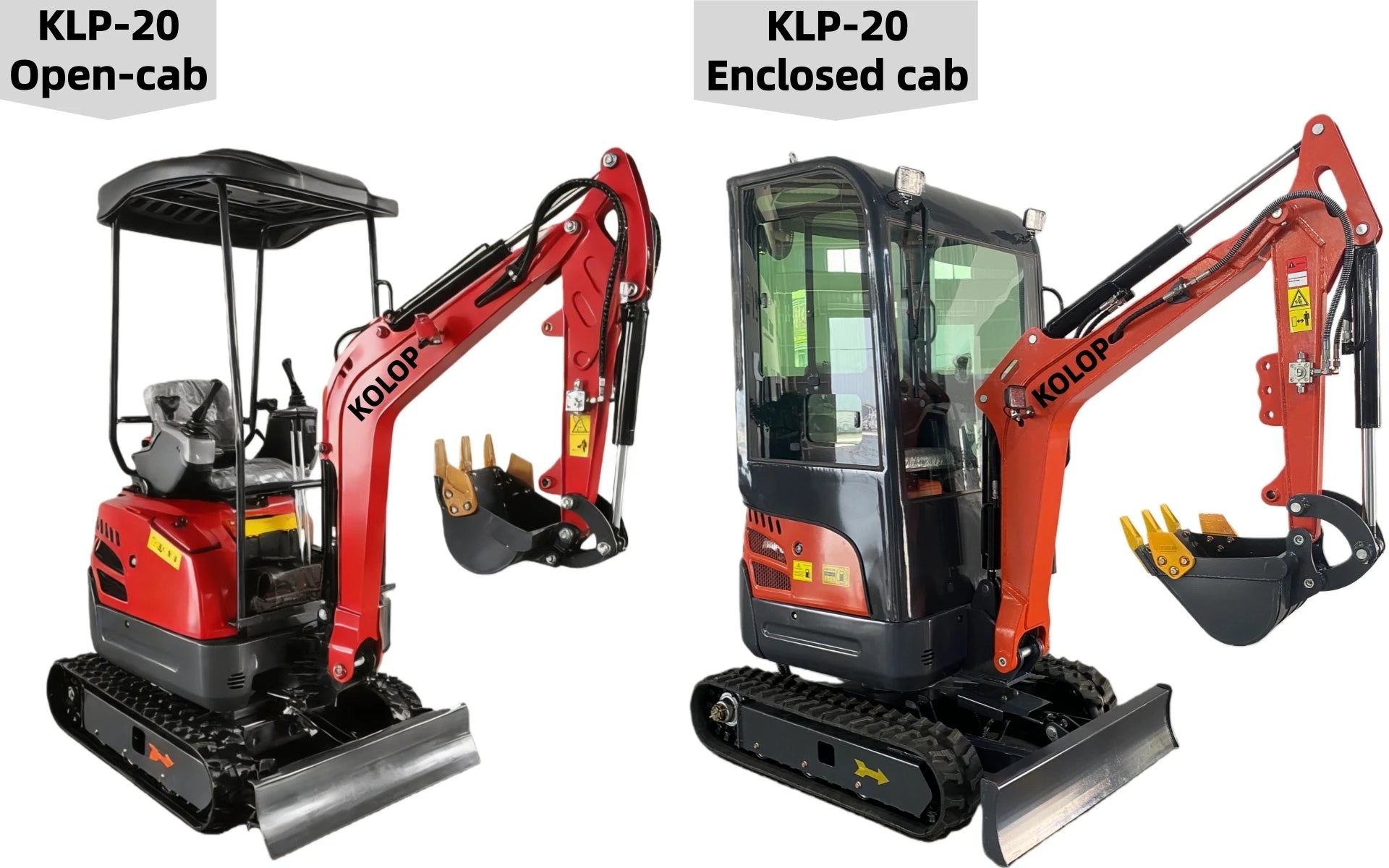 Enclosed Cab 2 Ton Mini Excavator 1 Ton Tracked Mini Digger Customized EURO 5 Kubota Yanmar Diesel Engine Fast Delivery