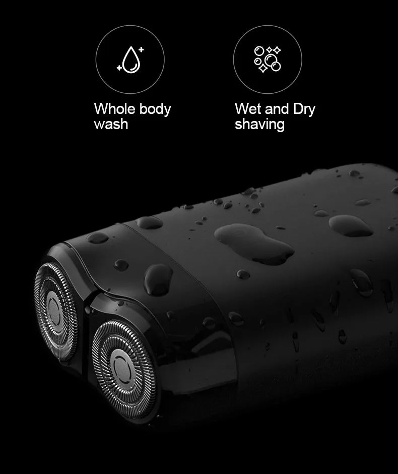 Xiaomi Mi S100 Electric Shaver IPX7 Waterproof 7200RPM Dual Floating Head Wet/Dry Shaving Type-C Fast Charge 90min USB Razor